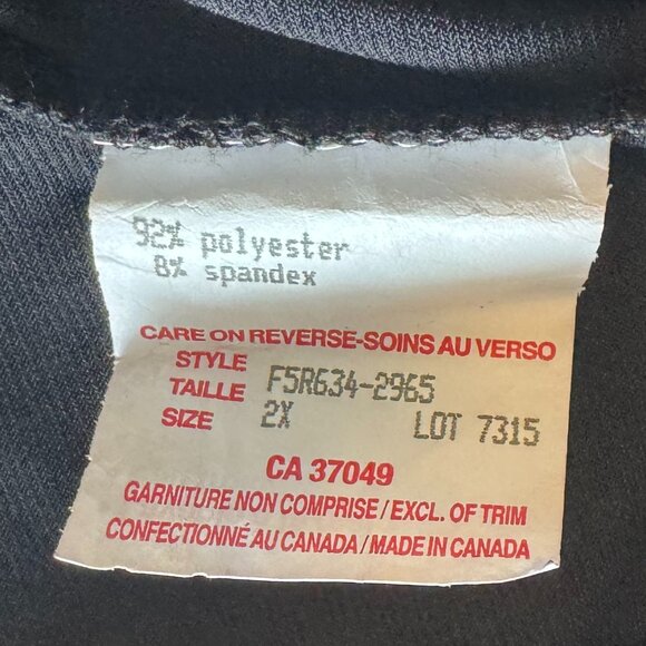 90s Black Sequin Shift Claire France Party Dress – Made in Canada – 2X - Picture 5 of 5